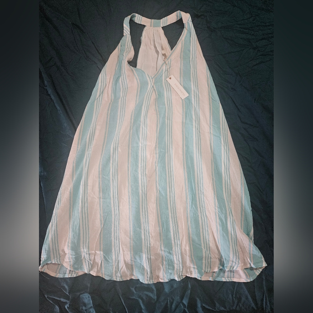 Olivaceous NWT Striped Blue and White Sleeveless Dress